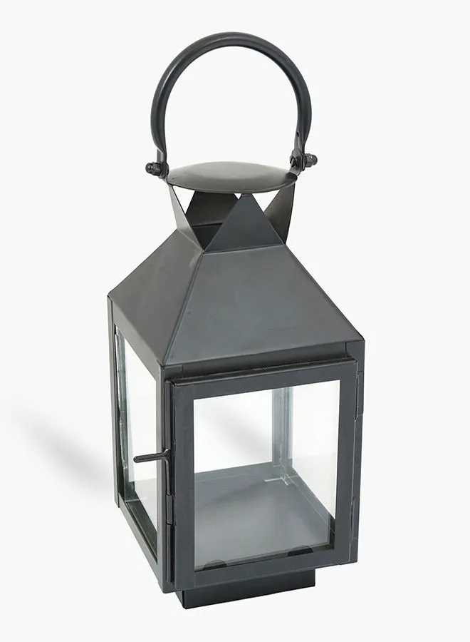 ebb & flow Handmade Candle Holder Lantern Black 12.7 x 13.5 x 27centimeter