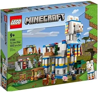LEGO 21188 Minecraft The Llama Village, Farm House Toy Building Set, Gift Idea for Kids, Boys & Girls with 6 Modules, plus Villagers and Animal Figures