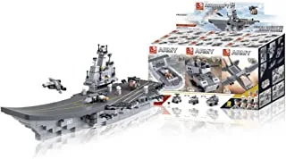 Sluban Army Series - Aircraft Carrier 9 Into 1 Building Block with Mini Figures - For Age 6+ Years Old