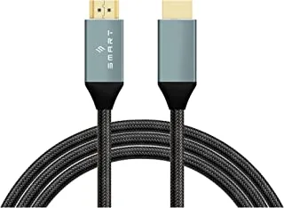 Smart iConnect Premium 4K HDMI كابل عالي السرعة ، 3 أمتار ، HDMI إلى HDMI ، مطلي بالذهب ، قلب نحاسي نقي ، غلاف من سبائك الألومنيوم ، أسود