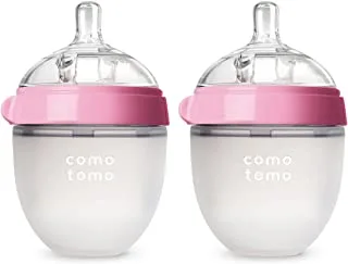 Comotomo Baby Bottle, Pink,5oz (2 Count) - Special