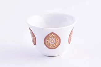 Porcelain Cawa Cup Set Qilada Gold Copper/6Pcs