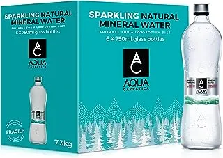 AQUA Carpatica Carbonated Natural Sparkling Mineral Water Low Sodium 6 x 750 Glass - ROMANIA