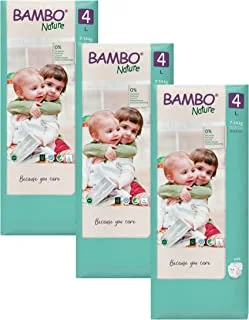 Bambo Nature Eco-Friendly Diaper Size 4, Mega Pack,7-14kg (144 diapers) Tall pack