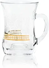 Glass Mug Set Marhaba Gold /2Pcs