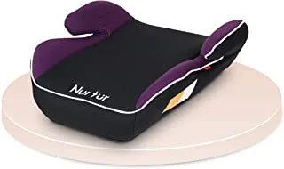 Nurtur Nova Kids Booster Seat - Arm Rest - Easy to Install - Universally Fit – Wide Cushioned Base - Suitable from 4 years to 12 years (Group 2/3), Purple (Official Nurtur Product)