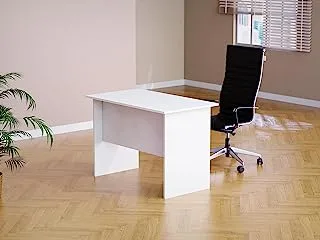 MAHMAYI OFFICE FURNITURE MP1 100x60 Writing Table Without Drawer - Oak (100CM without Drawer, White)