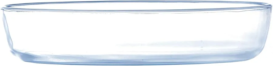 طبق بيضاوي زجاجي من رويال فورد RF2729 ، طبق خبز زجاجي بيضاوي سعة 2 لتر ، شفاف ، RF2729-GBd