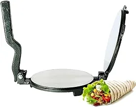 Delcasa Mexican Style Tortilla Press For Making Homemade Tortillas & Tacos Preseasoned Cast Iron Tortilla Press/Pataconera Iron Body With Premium Quality Stainless Steel Cooking Plate, 6'' Inch, Multi
