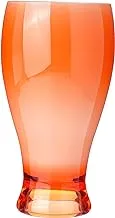 Royalford Acrylic Plain Shape Glass 4 Piece Set, Orange