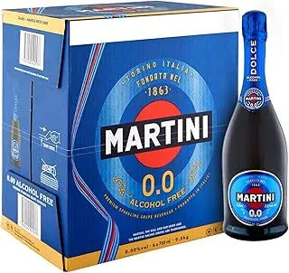 Martini Dolce 0.0 شراب عنب فوار ممتاز غير كحولي ، 6 × 750 مل