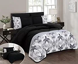 HOURS Medium Filling Floral Comforter 6 Piece Set King Size Arlella-06 Multicolor