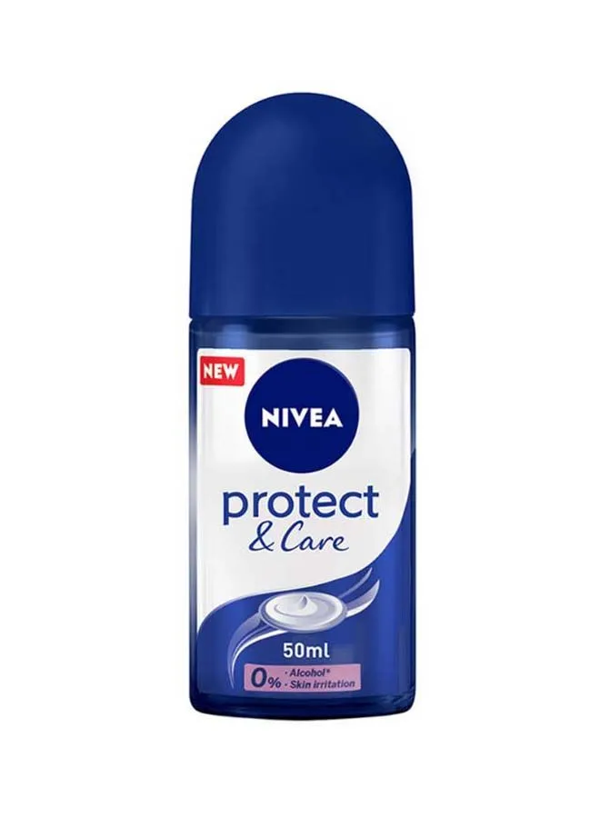 NIVEA Protect And Care, Antiperspirant For Women, No Ethyl Alcohol, Roll-On Multicolour 50ml