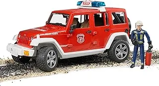 Bruder Jeep Wrangler Unlimited Fire Vehicle with Fireman, Multi-Colour