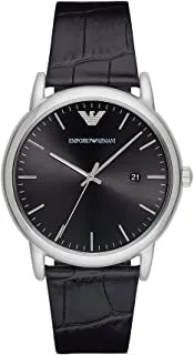 Emporio Armani Men's Three-Hand Leather Watch