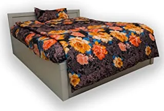 Dream Lotus Comforter Set, 6 Pcs, Cotton, Multicolour, King size