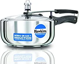 Hawkins Stainless Steel Induction Compatible Base Pressure Cooker, 3 Litres, Silver
