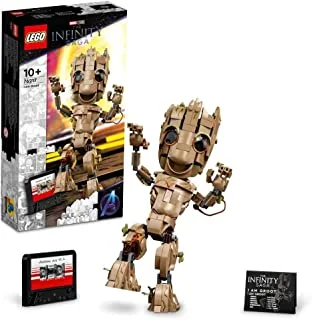 LEGO 76217 Marvel I am Groot Buildable Toy, Guardians of the Galaxy 2 Set Featuring a Collectable Baby Groot Model Figure, Gift Idea for Kids, Boys, Girls and Avengers Fans