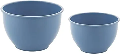 All Time Plastic Classic Mixing Bowl 2-Pieces Set, 5500ml-Made in India, Multicolor