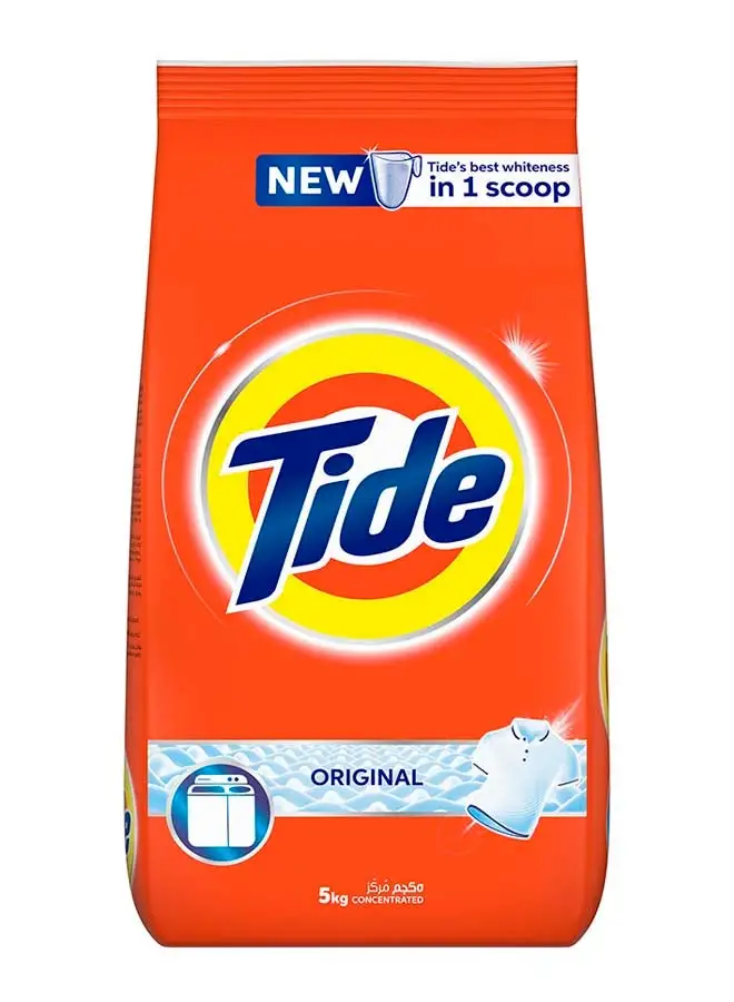 Tide Laundry Powder Detergent, Original Scent White 5kg