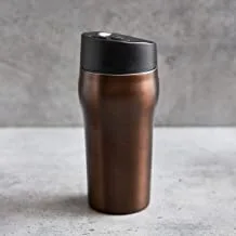 Nessan Double Wall Stainless Steel Vacuum Mug, 280 ml - [F-HV059] Brown