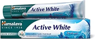 Himalaya Active White Herbal Toothpaste Gently Removes Stains Giving Whiter & Sparkling Teeth -100ml