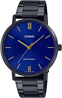 Casio Watch Men'sAnalog Blue Dial Stainless Steel Band MTP-VT01B-2BUDF.