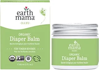 Organic Nappy Balm by Safe Calendula Cream to Soothe and Protect Sensitive Skin, Non-GMO Project Verified, 2-Fluid Ounce
