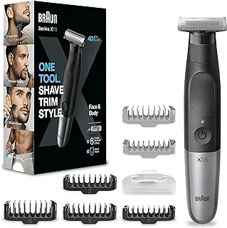 Braun Series Xt5 One Blade Hybrid Beard & Stubble Trimmer, Electric Shaver For Men, Body Groomer For Manscaping With Travel Pouch, Gifts For Men, Xt5200, Black Razor