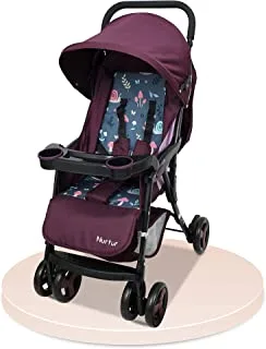 Nurtur Ryder Ultra Compact Lightweight Baby Travel Stroller with Storage Basket, Detachable Food Tray, Reclining Seat and Leg Rest, 0-36 Months, Official Product