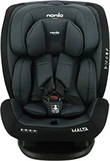 Nania, MALTA Convertible Infant Travel Carseat for Group 0+/1/2/3 (0-12 years)|Rearward Facing(0-18 kg)|Forward Facing (9-36 kg) |Tested & certified in France - Grey Black