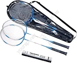 winmax Unisex Adult's Practice Steel Badminton Racket Set, Multi Color, WMY02908