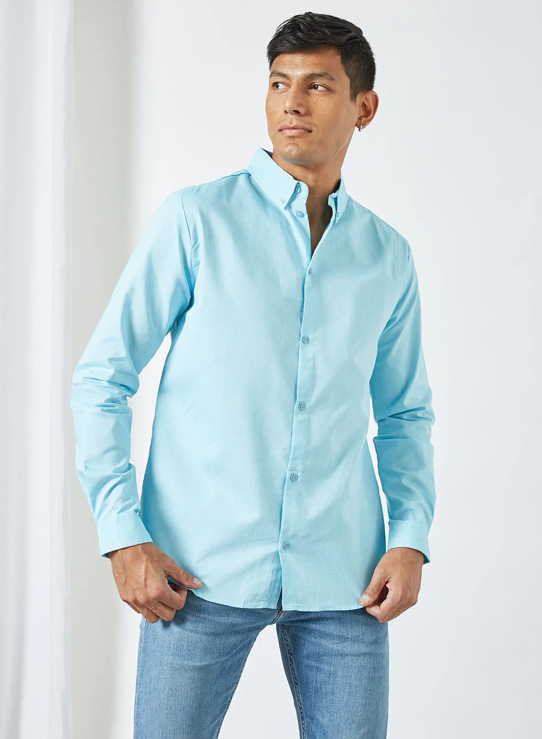 STATE 8 Oxford Shirt Pale Blue