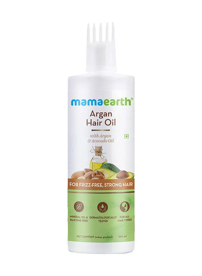 Mamaearth Argan Hair Oil with Argan Oil & Avocado Oil For Frizz-Free & Stronger Hair 250 ml