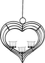 Harmony Glass Tea Light Candle Holder With Metal Sconce - 3 Piece Set