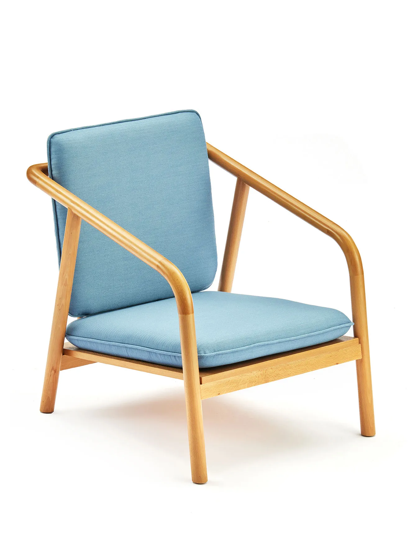 Switch Armchair Luxurious - Upholstered Wooden Frame Chair Teal Blue 700 x 840 x 760mm