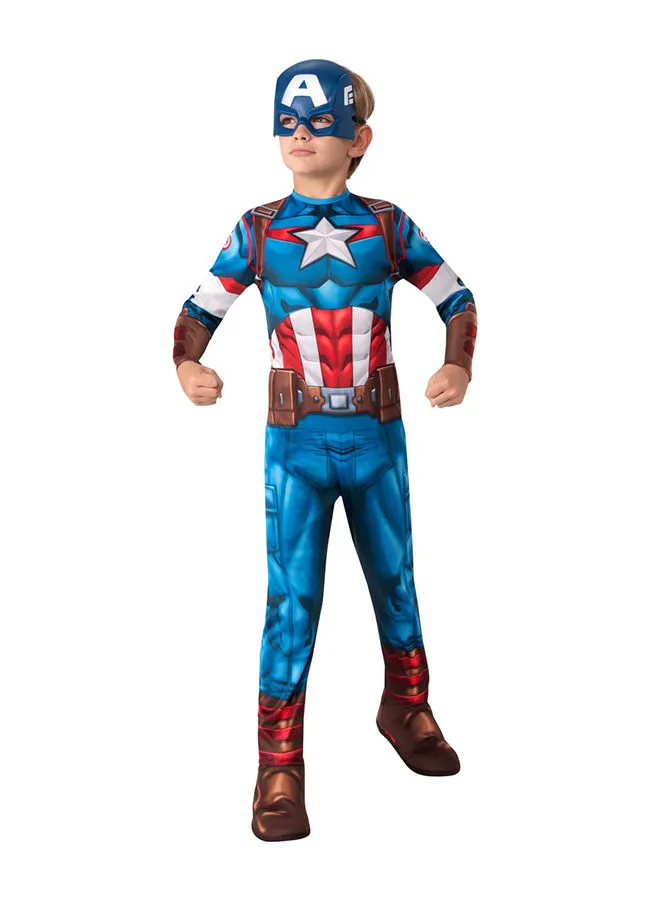 RUBIE'S Official Marvel Avengers Captain America Kids Deluxe Costume Small