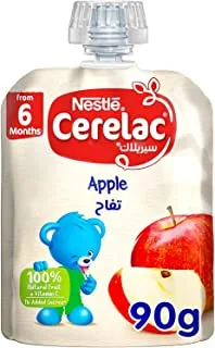Nestle Cerelac Fruits Puree, Apple, Baby Food, Pouch, 90g