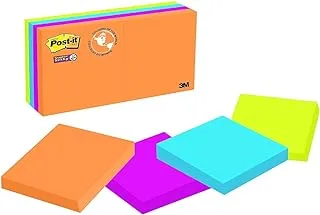 Post-it Super Sticky Notes 2 x 2 in (47.6 x 47.6 mm) 622 | Rio Assorted colors | Extra Sticky Notes | For Note Taking, To Do Lists | Clean Removal | Recyclable | 90 sheets/pad | 8 pads/pack