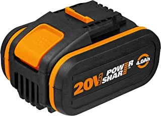 WORX 20V 4.0Ah Battery with Capability Indicator, Dual Clam Shell
