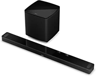 Bose Soundbar 900 with Dolby Atmos and Voice Control - Black & Bose Bass Module 700 - Black - Wireless، Compact Subwoofer