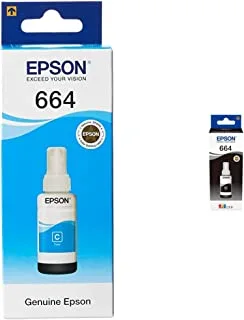 Epson T6642 Cyan Ink Bottle 70Ml & T6641 Black Ink Bottle 70Ml
