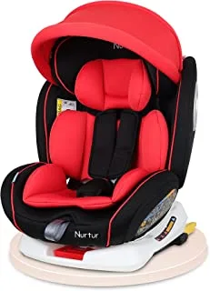 Nurtur Thor Baby/Kids 4-in-1 Car Seat - 360° Rotation - ISOFIX – 9-Level Adjustable Backrest and Canopy - 0 months to 12 years (Group 0+/1/2/3), Upto 36kg (Official Nurtur Product)