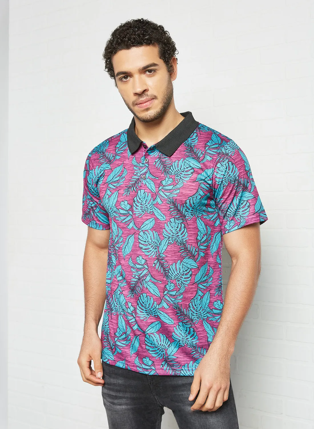 STATE 8 Printed Polo T-Shirt Multicolour