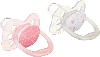 Dr Browns Dr Browns Advantage Pacifier - Stage 1, Pink Stars, Piece of 2