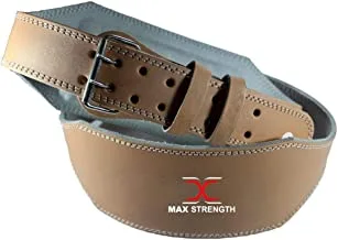 Max Strength Weight Lifting Leather Belt Back Support Belt