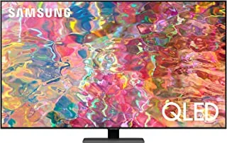 Samsung 65 Inch TV QLED 4K Carbon Silver Quantum HDR 12x Dolby Atmos Audio Smart Hub with 4 Speakers and In-Built Woofer Direct Full Array - QA65Q80BAUXSA (2022 model)