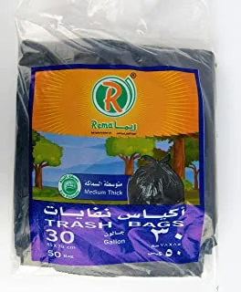 Rema Trash Bags - 85 X 78 Cm, 50 Bags, 30 Gallons, 50 Bags