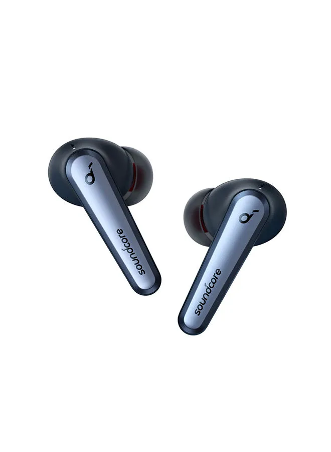 سماعات أذن لاسلكية Soundcore Liberty Air 2 Pro True ، إلغاء الضوضاء النشط المستهدف ، تقنية PureNote ، 6 ميكروفونات للمكالمات ، وقت تشغيل 26 ساعة ، HearID مخصص EQ ، Bluetooth 5 ، شحن لاسلكي أزرق