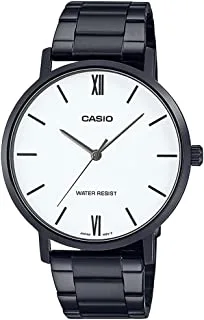 Casio Watch Men'sAnalog white Dial Stainless Steel Band - MTP-VT01B-7BUDF